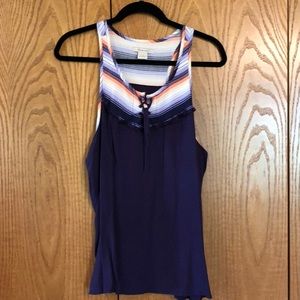 Ariat blue striped tank top